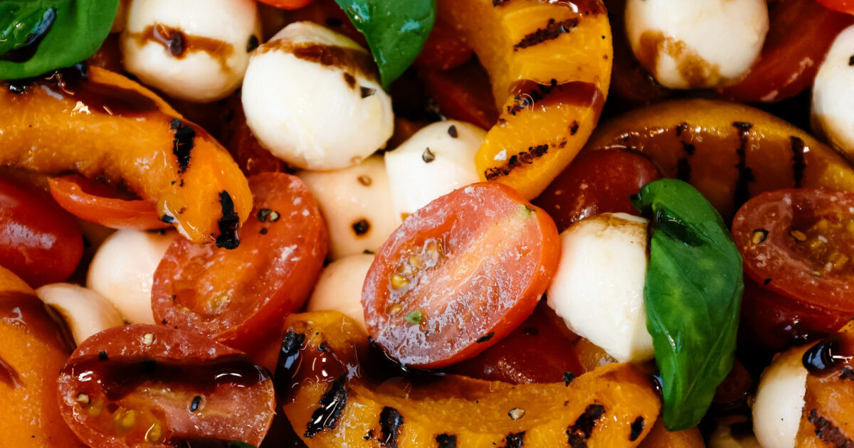 Grilled Peach Caprese Salad | Crop's