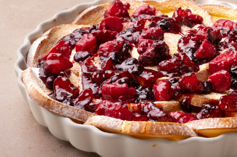 French toast with red berries