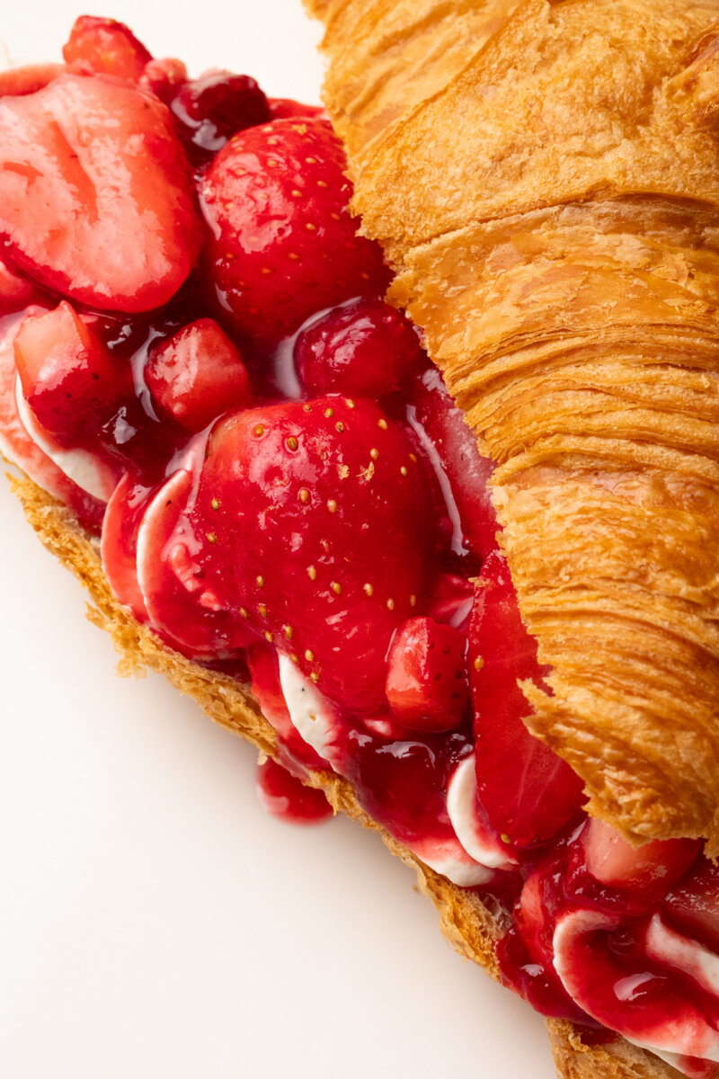 Strawberry cheesecake croissant