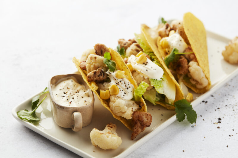 Tacos with Chicken and Roasted Cauliflower