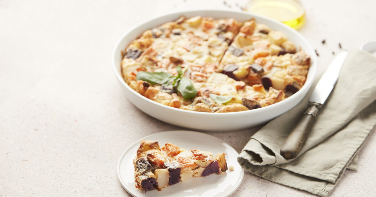 Rainbow potato tortilla | Crop's