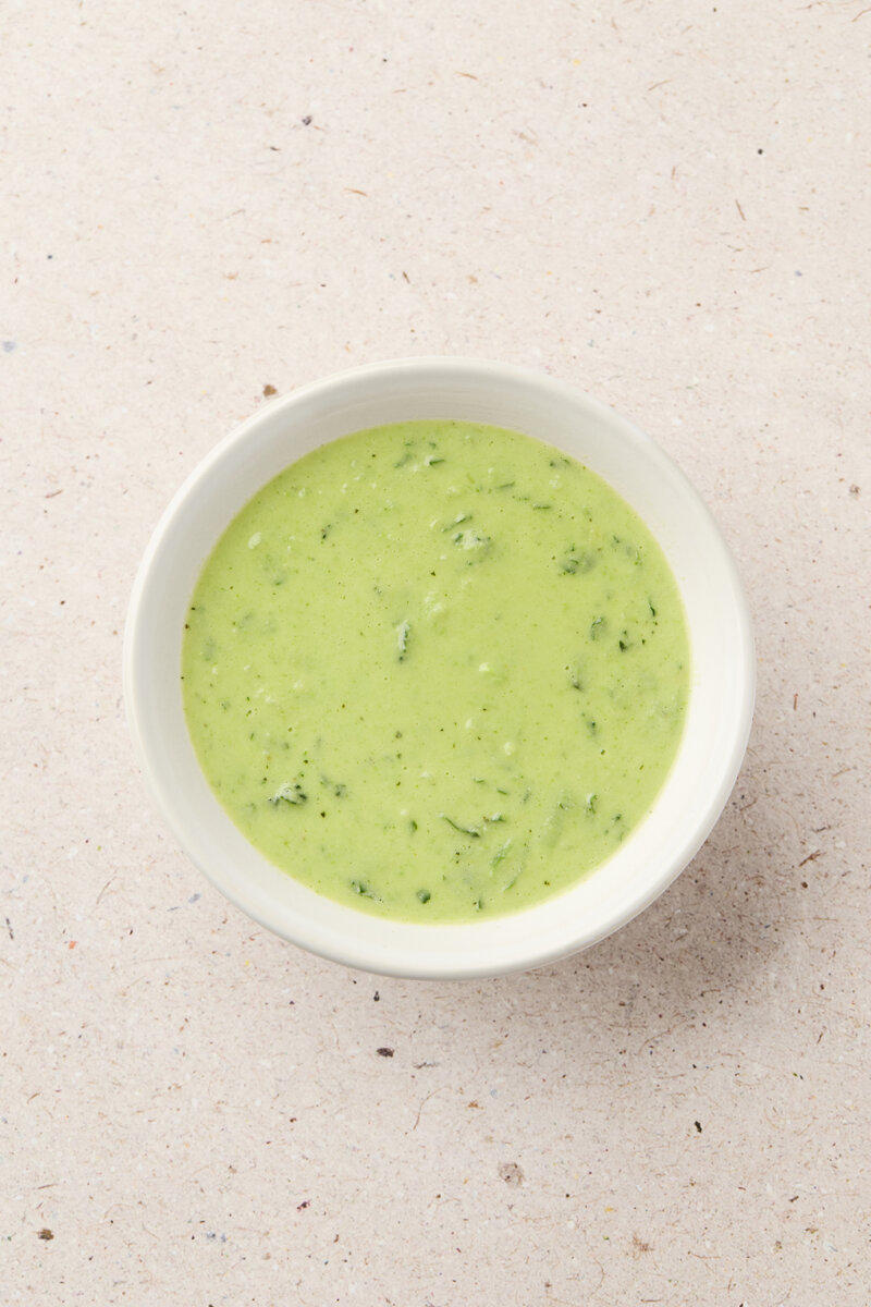 Creamy green veg & basil soup