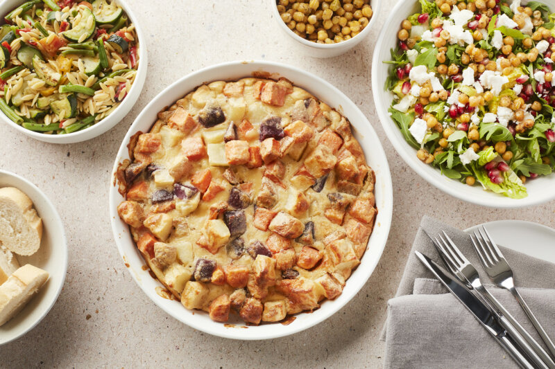 Rainbow potato tortilla